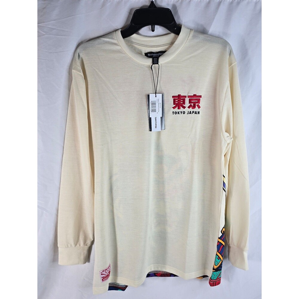 NWT BrandMakers Tokyo Japan Graphic Long Sleeve Tee - Cream